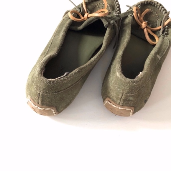 Lucky Brand Green Suede Moccasins Loafers - Picture 4 of 7